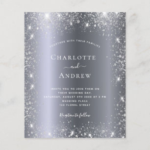 Prospectus 11,4 Cm X 14,2 Cm Faire-part de mariage du budget de poussière de pa