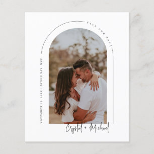 Prospectus 11,4 Cm X 14,2 Cm Faire-part de mariage photo minimaliste moderne en