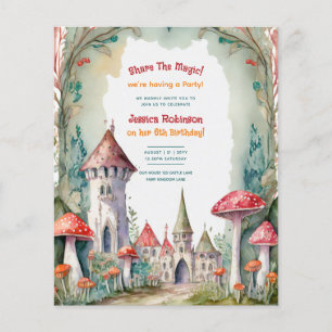 Prospectus 11,4 Cm X 14,2 Cm Fairytale Castle Mariage Fairycore Princess Magie