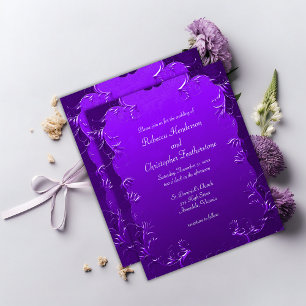 Prospectus 11,4 Cm X 14,2 Cm Fairytale Flourd violet Faire-part de mariage