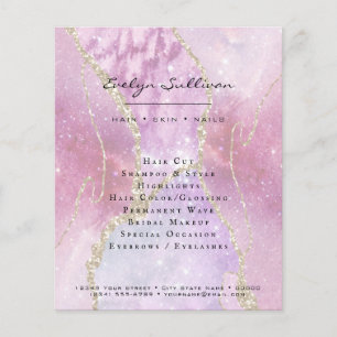 Prospectus 11,4 Cm X 14,2 Cm faux pearlescent effet salon de beauté