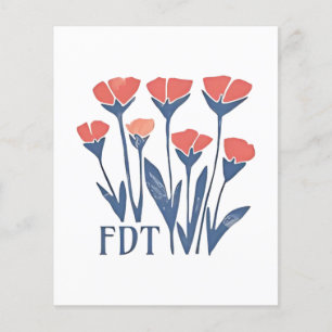 Prospectus 11,4 Cm X 14,2 Cm FDT Floral Wreath Subtle Feminine Boho Anti-Trump