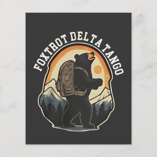 Prospectus 11,4 Cm X 14,2 Cm FDT résister à l'ours Foxtrot Delta Tango