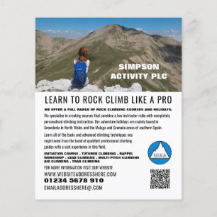 Prospectus 11,4 Cm X 14,2 Cm Femme Hiker, Randonnée et Escalade Advert Flyer