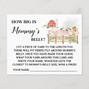 Prospectus 11,4 Cm X 14,2 Cm Ferme Quelle taille est Moms Belly Baby shower Car