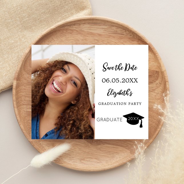 Prospectus 11,4 Cm X 14,2 Cm Fête de graduation moderne Enregistrer la date (Créateur téléchargé)