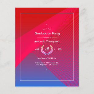 Prospectus 11,4 Cm X 14,2 Cm Fête de remise des diplômes Geometric Glow