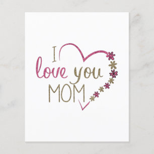 Prospectus 11,4 Cm X 14,2 Cm Fête des Mères coeur amour Maman