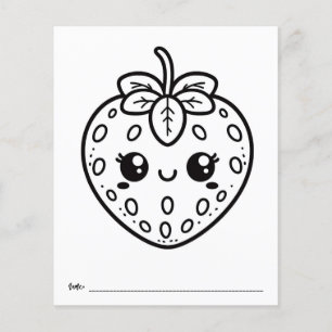 Prospectus 11,4 Cm X 14,2 Cm Fiche de coloriage de Berry Baby shower pour enfan