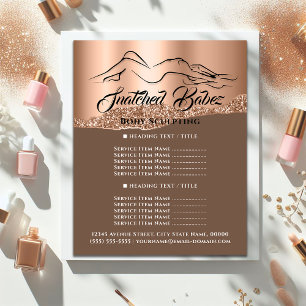 Prospectus 11,4 Cm X 14,2 Cm Fitness Body Building SPA Logo Rose Tarifs