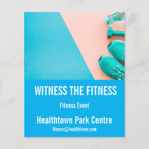 Prospectus 11,4 Cm X 14,2 Cm Fitness flyer événement ou expo