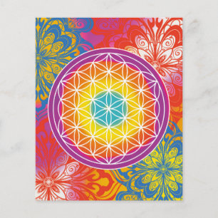 Prospectus 11,4 Cm X 14,2 Cm Fleur de vie mandala zen