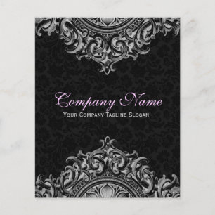 Prospectus 11,4 Cm X 14,2 Cm Flore Vintage noire et blanche