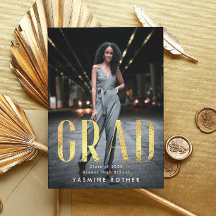 Prospectus 11,4 Cm X 14,2 Cm Flye Faire-part photo Gras Or GRAD Budget