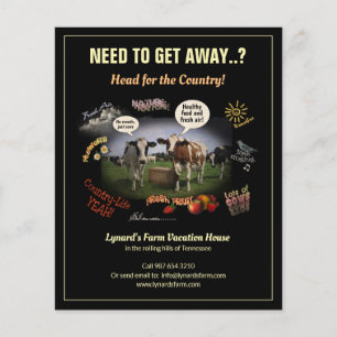 Prospectus 11,4 Cm X 14,2 Cm Flyer Country Getaway