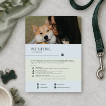 Flyer de Garde de Chien Moderne Minimaliste Bleu G
