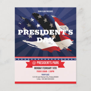 Prospectus 11,4 Cm X 14,2 Cm Flyer de la journée des présidents