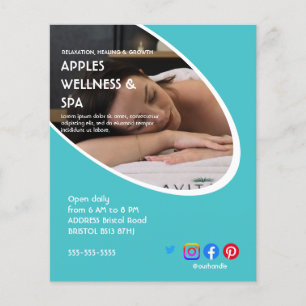 Prospectus 11,4 Cm X 14,2 Cm Flyer de traitement Spa de luxe   Promo Bien-Être 