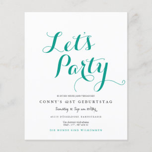 Prospectus 11,4 Cm X 14,2 Cm Flyer d'invitation vert