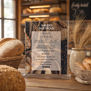 Prospectus 11,4 Cm X 14,2 Cm Flyer d'ouverture de la boutique de boulangerie de