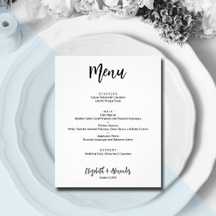 Prospectus 11,4 Cm X 14,2 Cm Flyer du menu Budget Mariage