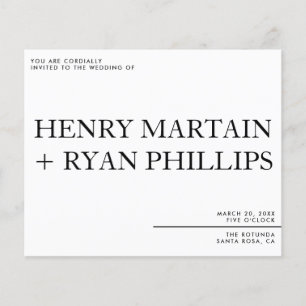 Prospectus 11,4 Cm X 14,2 Cm Flyer faire-part de mariage