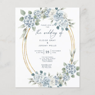 Prospectus 11,4 Cm X 14,2 Cm Flyer Faire-part de mariage budgétaire