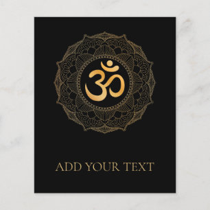 PROSPECTUS 11,4 CM X 14,2 CM FLYER : GOLD MANDALA & OHM