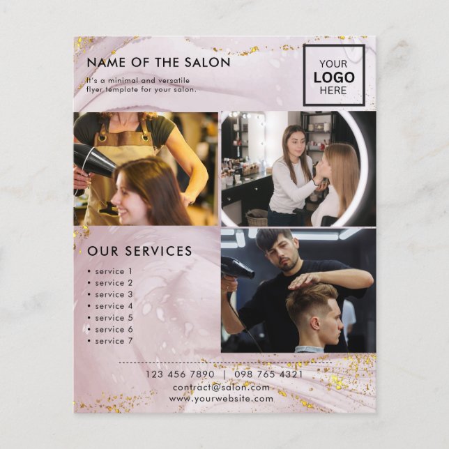 Prospectus 11,4 Cm X 14,2 Cm Flyer marketing minimaliste pour Parties scintilla (Devant)