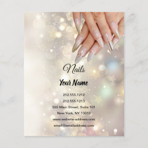 Prospectus 11,4 Cm X 14,2 Cm flyer personnalisé de l'artiste ongle