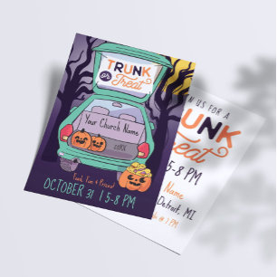 Prospectus 11,4 Cm X 14,2 Cm Flyer personnalisé Halloween pour une soirée frian