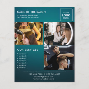 Prospectus 11,4 Cm X 14,2 Cm Flyer photo marketing minimaliste pour salon