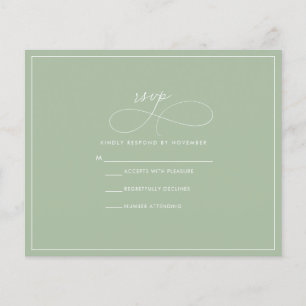 Prospectus 11,4 Cm X 14,2 Cm Flyer RSVP vert d'échelle budgétaire