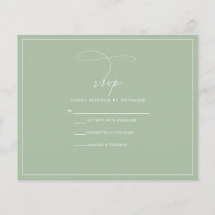 Prospectus 11,4 Cm X 14,2 Cm Flyer RSVP vert d'échelle budgétaire
