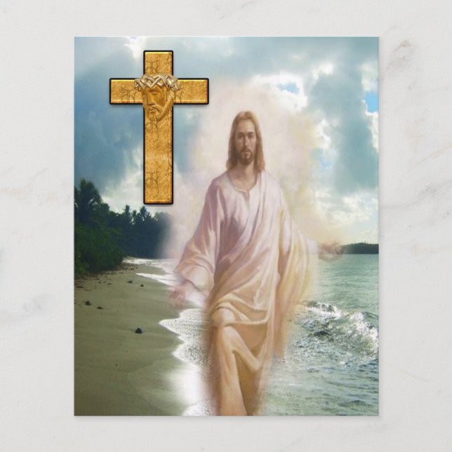 Prospectus 11,4 Cm X 14,2 Cm Flyers Jésus (Devant)