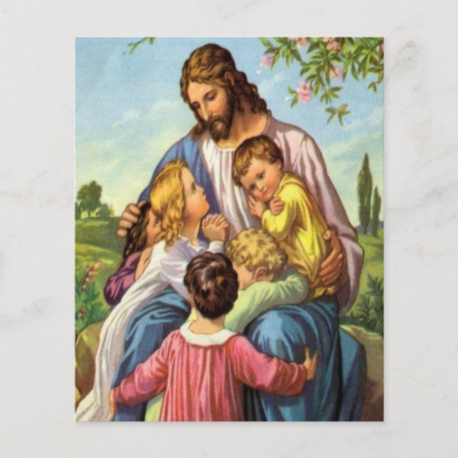 Prospectus 11,4 Cm X 14,2 Cm Flyers Jésus (Devant)