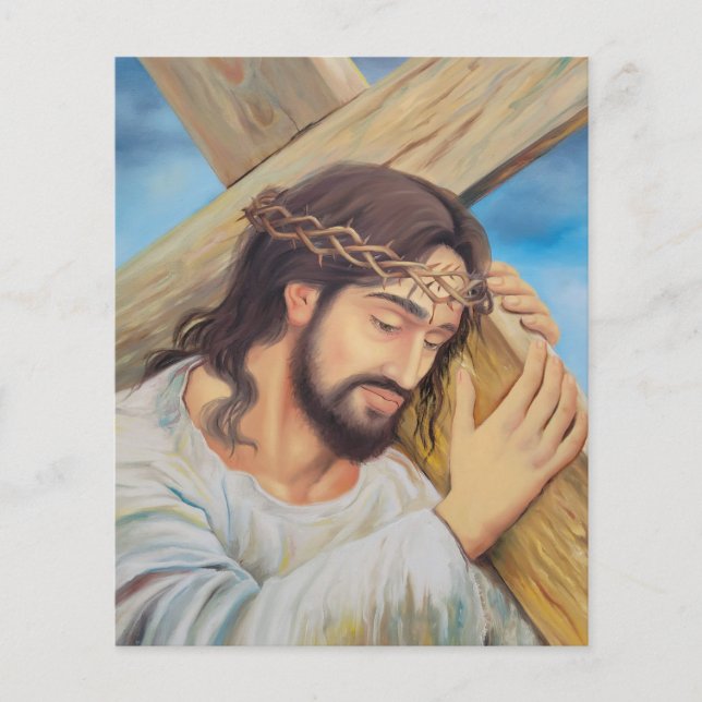 Prospectus 11,4 Cm X 14,2 Cm Foi chrétienne Jésus Christ (Devant)