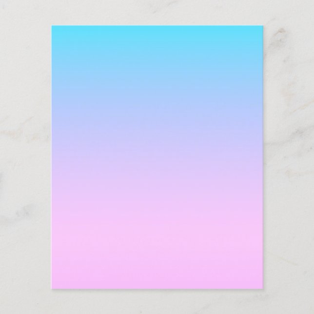 Prospectus 11,4 Cm X 14,2 Cm Fond dégradé bleu et rose (Devant)