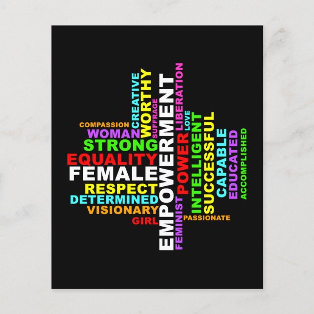 Prospectus 11,4 Cm X 14,2 Cm Forte femme Word Cloud (Devant)