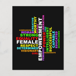 Prospectus 11,4 Cm X 14,2 Cm Forte femme Word Cloud
