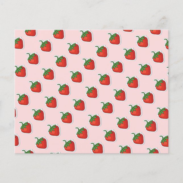Prospectus 11,4 Cm X 14,2 Cm Fraise rouge sucrée (Devant)