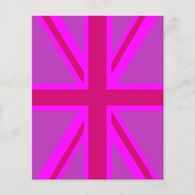 Prospectus 11,4 Cm X 14,2 Cm Fuchsia Union Jack (Devant)