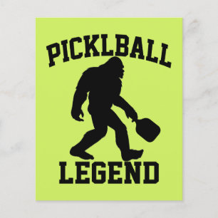 Prospectus 11,4 Cm X 14,2 Cm Funny Bigfoot Pickleball Legend