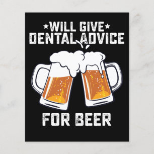 Prospectus 11,4 Cm X 14,2 Cm Funny Donnera Des Conseils Dentaires Pour La Bière