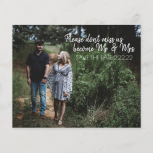 Prospectus 11,4 Cm X 14,2 Cm Futur M. & Mme Enregistrer La Date Budget Flyer