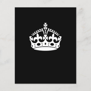 Prospectus 11,4 Cm X 14,2 Cm Gardez la couronne au calme sur le noir