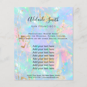 Prospectus 11,4 Cm X 14,2 Cm gemstone opal FAUX iridescente