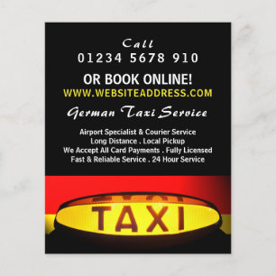 Prospectus 11,4 Cm X 14,2 Cm German Taxi Flag with Price List