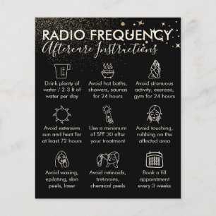 Prospectus 11,4 Cm X 14,2 Cm Gold Sparkle Radio Fréquence Peau Budget des soins