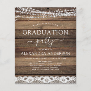 Prospectus 11,4 Cm X 14,2 Cm Graduation budgétaire Rustic Farmhouse 2022